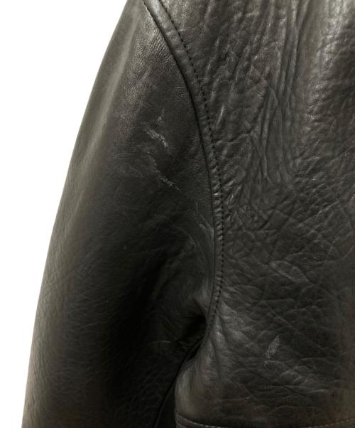 JOURNAL STANDARD（ジャーナルスタンダード）JOURNAL STANDARD (ジャーナルスタンダード) ラム ダッド レザー ヴィンテージジャケット ブラック サイズ:Mの古着・服飾アイテム