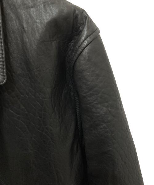 JOURNAL STANDARD（ジャーナルスタンダード）JOURNAL STANDARD (ジャーナルスタンダード) ラム ダッド レザー ヴィンテージジャケット ブラック サイズ:Mの古着・服飾アイテム