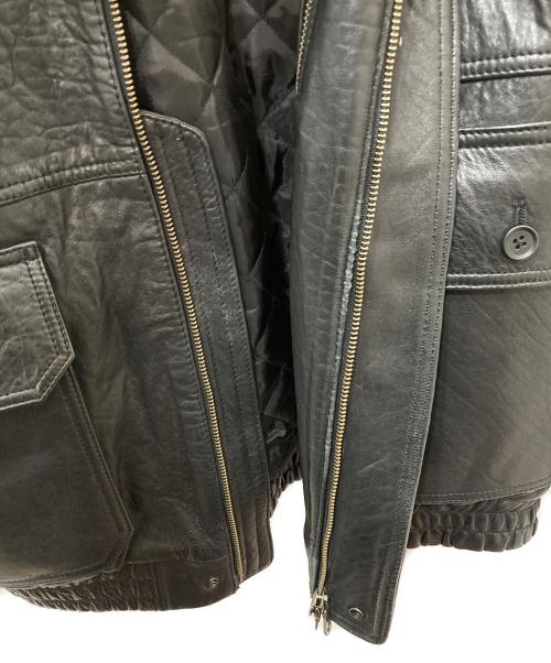 JOURNAL STANDARD（ジャーナルスタンダード）JOURNAL STANDARD (ジャーナルスタンダード) ラム ダッド レザー ヴィンテージジャケット ブラック サイズ:Mの古着・服飾アイテム