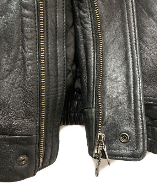 JOURNAL STANDARD（ジャーナルスタンダード）JOURNAL STANDARD (ジャーナルスタンダード) ラム ダッド レザー ヴィンテージジャケット ブラック サイズ:Mの古着・服飾アイテム