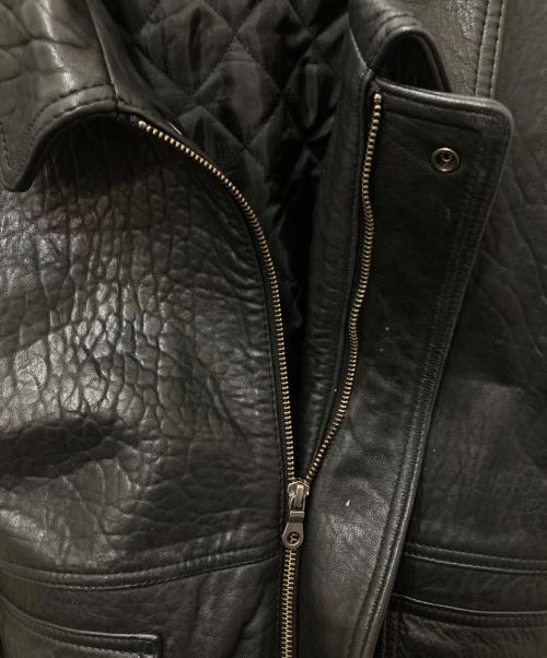 JOURNAL STANDARD（ジャーナルスタンダード）JOURNAL STANDARD (ジャーナルスタンダード) ラム ダッド レザー ヴィンテージジャケット ブラック サイズ:Mの古着・服飾アイテム