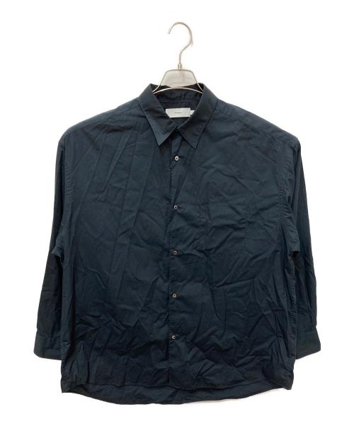 Graphpaper（グラフペーパー）Graphpaper (グラフペーパー) Broad L/S Oversized Regular Collar Shirt ネイビー サイズ:1の古着・服飾アイテム