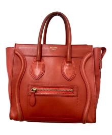 CELINE（セリーヌ）の古着「レザー ラゲージ トートバッグ」｜レッド
