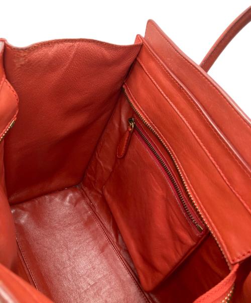 CELINE（セリーヌ）CELINE (セリーヌ) レザー ラゲージ トートバッグ レッドの古着・服飾アイテム