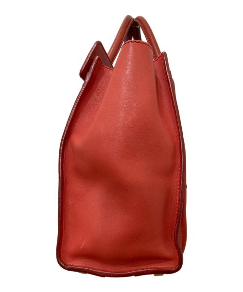 CELINE（セリーヌ）CELINE (セリーヌ) レザー ラゲージ トートバッグ レッドの古着・服飾アイテム
