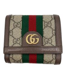 GUCCI（グッチ）の古着「コンパクトウォレット　オフィディア」｜ブラウン