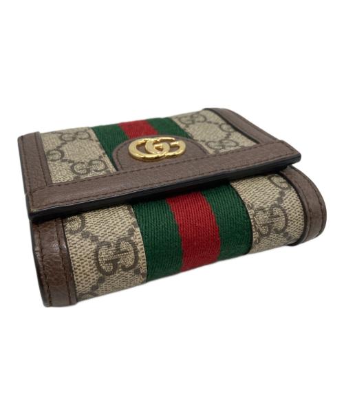 GUCCI（グッチ）GUCCI (グッチ) コンパクトウォレット　オフィディア ブラウンの古着・服飾アイテム