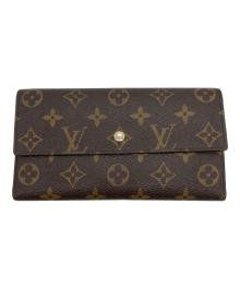 LOUIS VUITTON（ルイ ヴィトン）の古着「3つ折り財布　モノグラム　ポルトトレゾール・インターナショナル」｜ブラウン