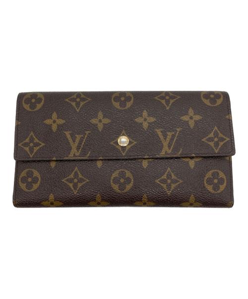 LOUIS VUITTON（ルイ ヴィトン）LOUIS VUITTON (ルイ ヴィトン) 3つ折り財布　モノグラム　ポルトトレゾール・インターナショナル ブラウンの古着・服飾アイテム