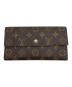 LOUIS VUITTON（ルイ ヴィトン）の古着「3つ折り財布　モノグラム　ポルトトレゾール・インターナショナル」｜ブラウン
