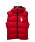 POLO RALPH LAUREN（ポロ・ラルフローレン）の古着「フーデッドダウンベスト」｜レッド