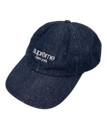 SUPREME（シュプリーム）の古着「Sequin Denim Classic Logo  6-Panel Cap」｜インディゴ