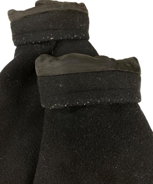 HYKE（ハイク）HYKE (ハイク) メルトンウールダブルロングコート ブラック サイズ:1の古着・服飾アイテム