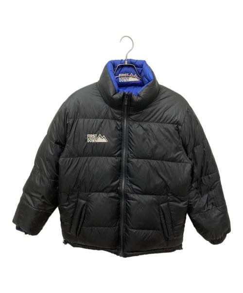 FIRST DOWN（ファーストダウン）FIRST DOWN (ファーストダウン) リバーシブル雪山柄ダウンジャケット ブルー サイズ:Sの古着・服飾アイテム