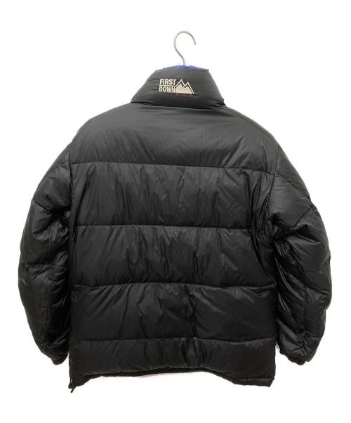 FIRST DOWN（ファーストダウン）FIRST DOWN (ファーストダウン) リバーシブル雪山柄ダウンジャケット ブルー サイズ:Sの古着・服飾アイテム