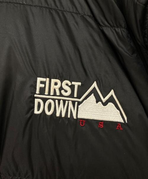 FIRST DOWN（ファーストダウン）FIRST DOWN (ファーストダウン) リバーシブル雪山柄ダウンジャケット ブルー サイズ:Sの古着・服飾アイテム