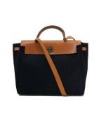 HERMESエルメス）の古着「ショルダーバッグ」｜ブラック×ベージュ