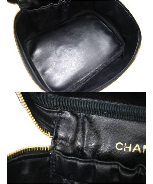 CHANEL（シャネル）CHANEL (シャネル) キャビアスキンバニティバッグ ブラックの古着・服飾アイテム