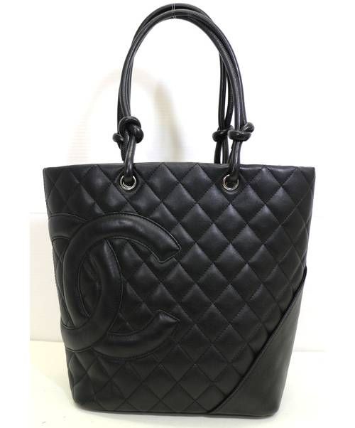 CHANEL（シャネル）CHANEL (シャネル) カンボンライントートバッグ ブラック カンボンラインの古着・服飾アイテム