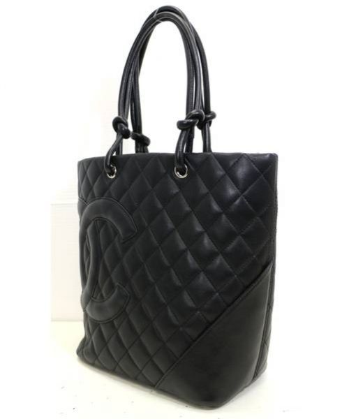 CHANEL（シャネル）CHANEL (シャネル) カンボンライントートバッグ ブラック カンボンラインの古着・服飾アイテム