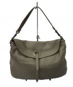 BOTTEGA VENETAボッテガベネタ）の古着「イントレチャート ナッパチェーンバッグ」｜ベージュ