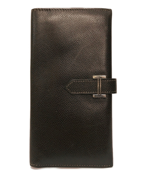 HERMES（エルメス）HERMES (エルメス) ベアン 長財布 ブラウン ベアン 刻印□Fの古着・服飾アイテム