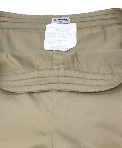 CHANEL（シャネル）CHANEL (シャネル) サイドココマークボタンワイドパンツ ベージュ サイズ:38の古着・服飾アイテム