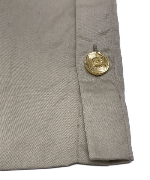 CHANEL（シャネル）CHANEL (シャネル) サイドココマークボタンワイドパンツ ベージュ サイズ:38の古着・服飾アイテム