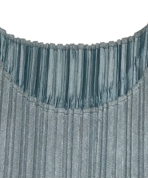 PLEATS PLEASE（プリーツプリーズ）PLEATS PLEASE (プリーツプリーズ) フリンジプリーツチュニックワンピース スカイブルー サイズ:3の古着・服飾アイテム