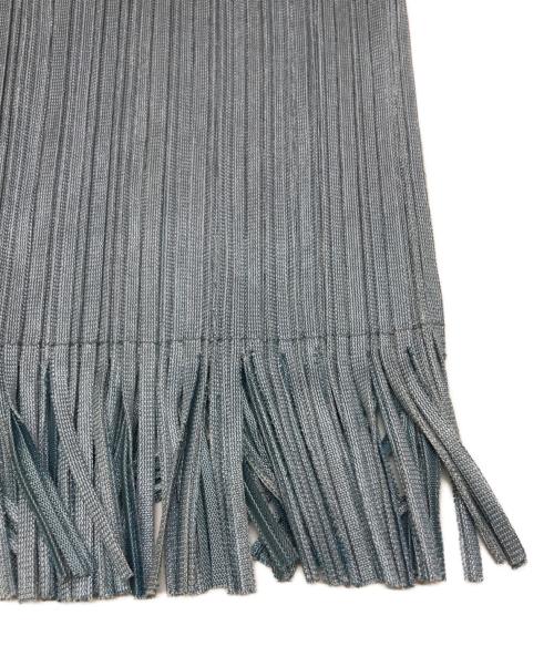 PLEATS PLEASE（プリーツプリーズ）PLEATS PLEASE (プリーツプリーズ) フリンジプリーツチュニックワンピース スカイブルー サイズ:3の古着・服飾アイテム