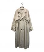 ENOFイナフ）の古着「ステンカラーコート long coat」｜アイボリー