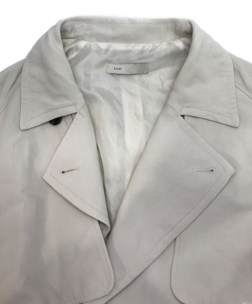 ENOF（イナフ）ENOF (イナフ) ステンカラーコート long coat アイボリー サイズ:Lの古着・服飾アイテム