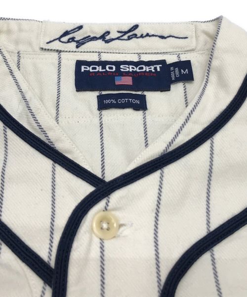 POLO SPORT（ポロスポーツ）POLO SPORT (ポロスポーツ) 90’ｓベースボールシャツ アイボリー サイズ:Mの古着・服飾アイテム