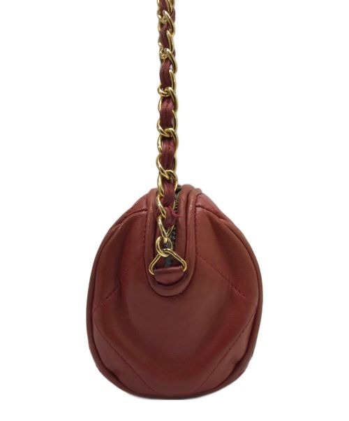 CHANEL（シャネル）CHANEL (シャネル) マトラッセ フリンジ チェーンショルダーバッグ レッドの古着・服飾アイテム