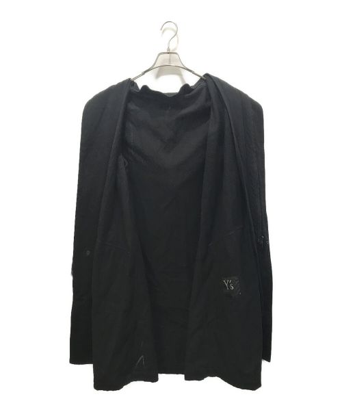 Y's（ワイズ）Y's (ワイズ) フード付総柄コート ブラック サイズ:2の古着・服飾アイテム