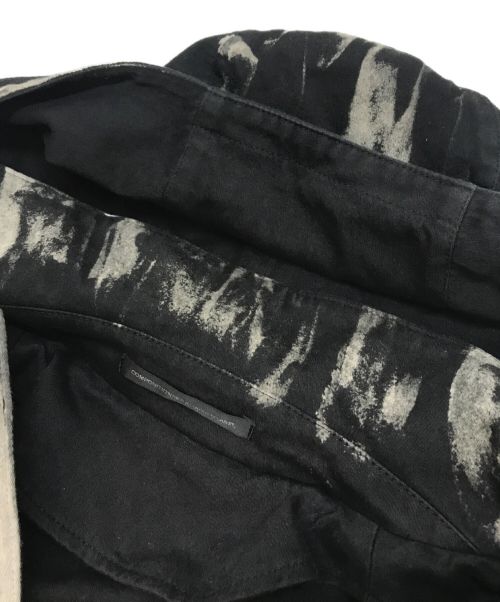 Y's（ワイズ）Y's (ワイズ) フード付総柄コート ブラック サイズ:2の古着・服飾アイテム