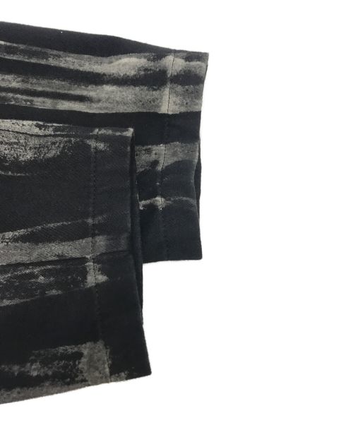 Y's（ワイズ）Y's (ワイズ) フード付総柄コート ブラック サイズ:2の古着・服飾アイテム