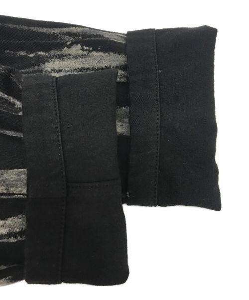 Y's（ワイズ）Y's (ワイズ) フード付総柄コート ブラック サイズ:2の古着・服飾アイテム