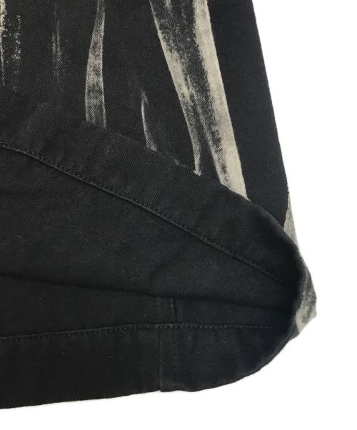 Y's（ワイズ）Y's (ワイズ) フード付総柄コート ブラック サイズ:2の古着・服飾アイテム