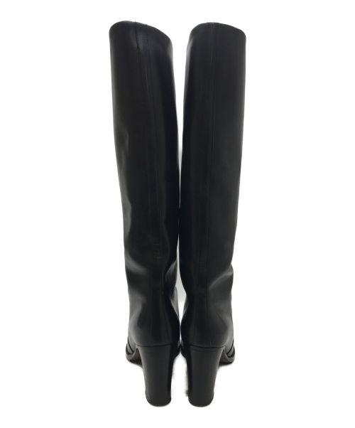 Giacometti（ジャコメッティ）Giacometti (ジャコメッティ) レザーロングブーツ ブラック サイズ:35 1/2の古着・服飾アイテム