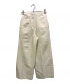 HARUNOBUMURATAハルノブ ムラタ）の古着「GLORIA  WIDE SILHOUETTE WOOL SILK PANTS」｜ホワイト
