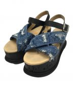 MM6 Maison Margielaエムエムシックスメゾンマルジェラ）の古着「デニムサンダル」｜インディゴ