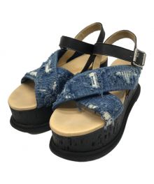 MM6 Maison Margiela（エムエムシックスメゾンマルジェラ）の古着「デニムサンダル」｜インディゴ