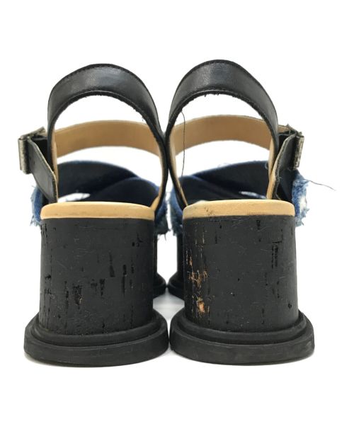 MM6 Maison Margiela（エムエムシックスメゾンマルジェラ）MM6 Maison Margiela (エムエムシックス メゾンマルジェラ) デニムサンダル インディゴ サイズ:36の古着・服飾アイテム