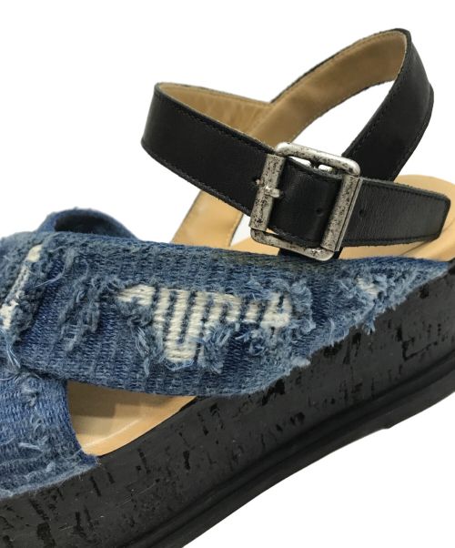 MM6 Maison Margiela（エムエムシックスメゾンマルジェラ）MM6 Maison Margiela (エムエムシックス メゾンマルジェラ) デニムサンダル インディゴ サイズ:36の古着・服飾アイテム