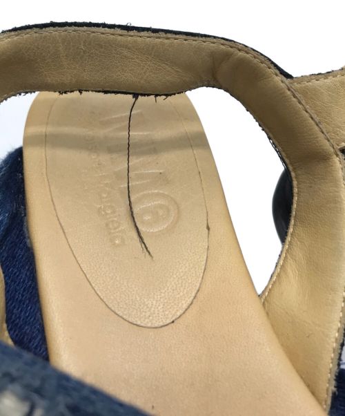 MM6 Maison Margiela（エムエムシックスメゾンマルジェラ）MM6 Maison Margiela (エムエムシックス メゾンマルジェラ) デニムサンダル インディゴ サイズ:36の古着・服飾アイテム