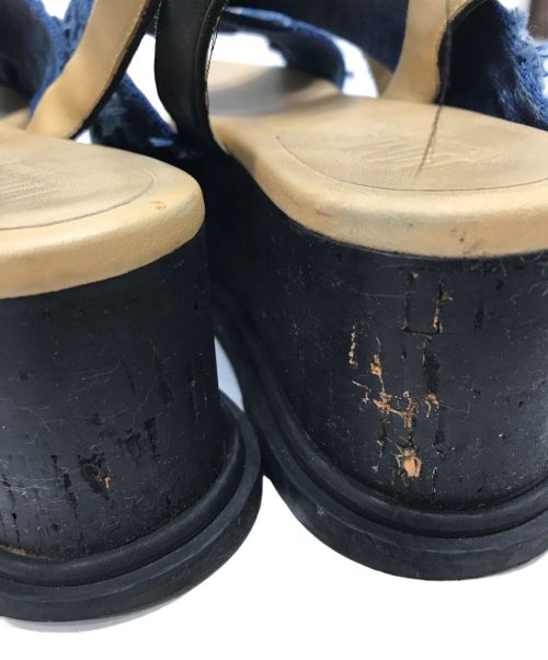 MM6 Maison Margiela（エムエムシックスメゾンマルジェラ）MM6 Maison Margiela (エムエムシックス メゾンマルジェラ) デニムサンダル インディゴ サイズ:36の古着・服飾アイテム