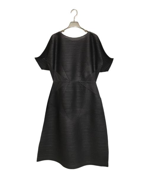 PLEATS PLEASE（プリーツプリーズ）PLEATS PLEASE (プリーツプリーズ) CHILI PEPPERS DRESS ブラウン サイズ:3の古着・服飾アイテム