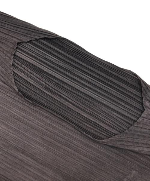 PLEATS PLEASE（プリーツプリーズ）PLEATS PLEASE (プリーツプリーズ) CHILI PEPPERS DRESS ブラウン サイズ:3の古着・服飾アイテム