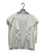 ANAYIアナイ）の古着「ポンチフリルプルオーバー」｜ホワイト